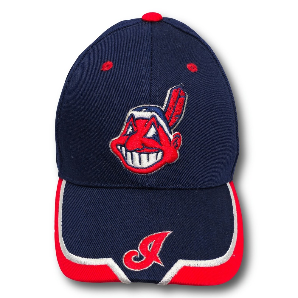 Twins Enterprise Cleveland Indians Hat Mens OSFA Navy Blue Excellent Chief Wahoo